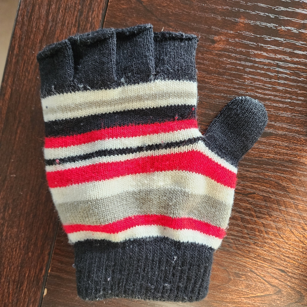 Colorful Striped Teenagers Mittens - Picture 4 of 8